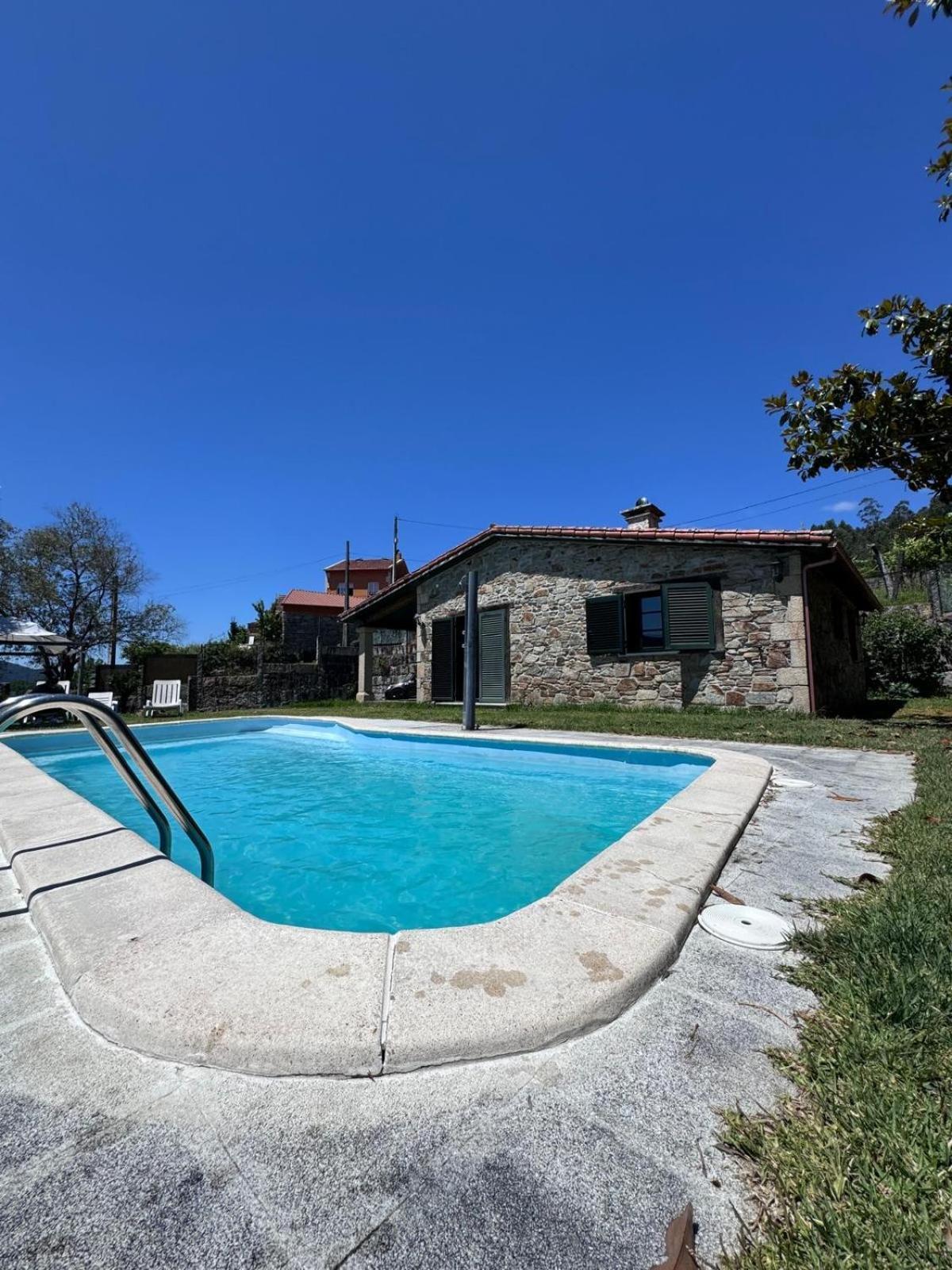 Casa 2 Habitaciones Con Piscina Y Cenador Al Aire Libre Pontevedra Exterior foto